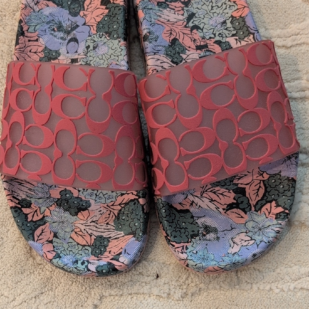 Coach Udele Sport Slide, Pink Signature Floral - image 2